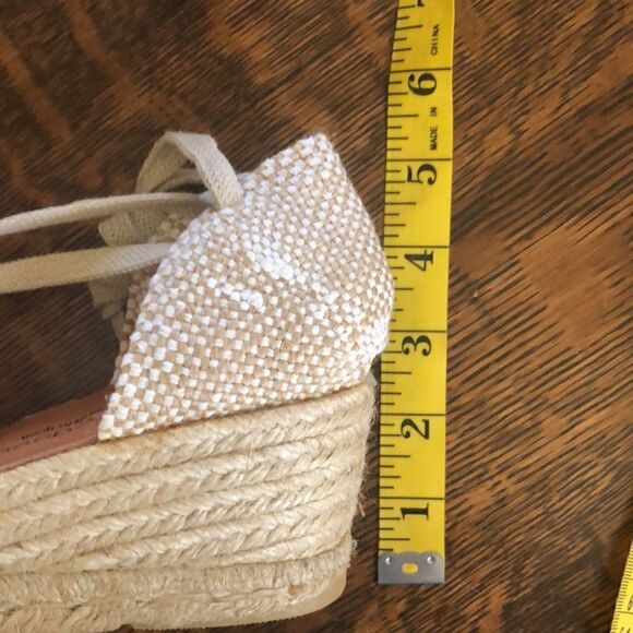 Andre Asous Woven Natural Floral Design Canvas Espadrille Shoes NWOT - Picture 16 of 16